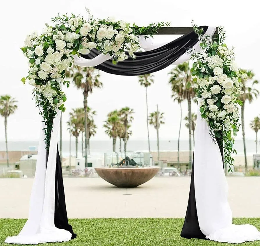 Wedding arch and drapes