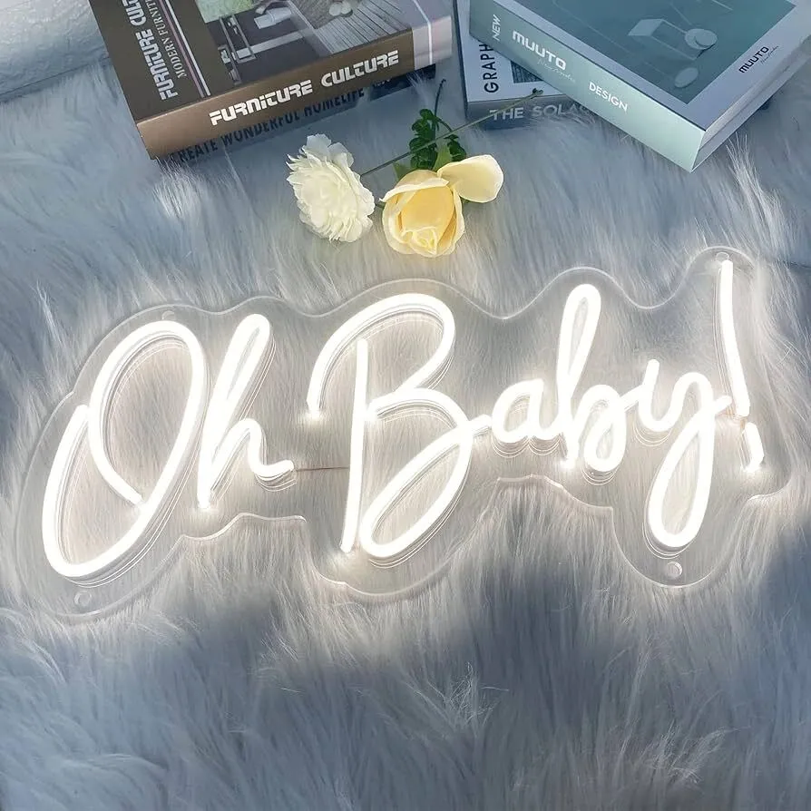 Oh baby Neon Light Sign Wall Decoration For Baby, LED 