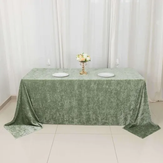 Velvet 90x132 Rectangular tablecloth- Peacock teal