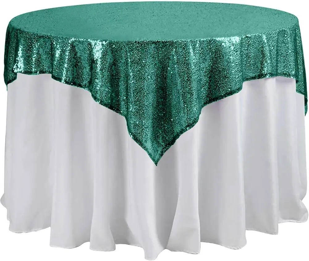 	 60" x 60"  Duchess Sequin Square Overlay