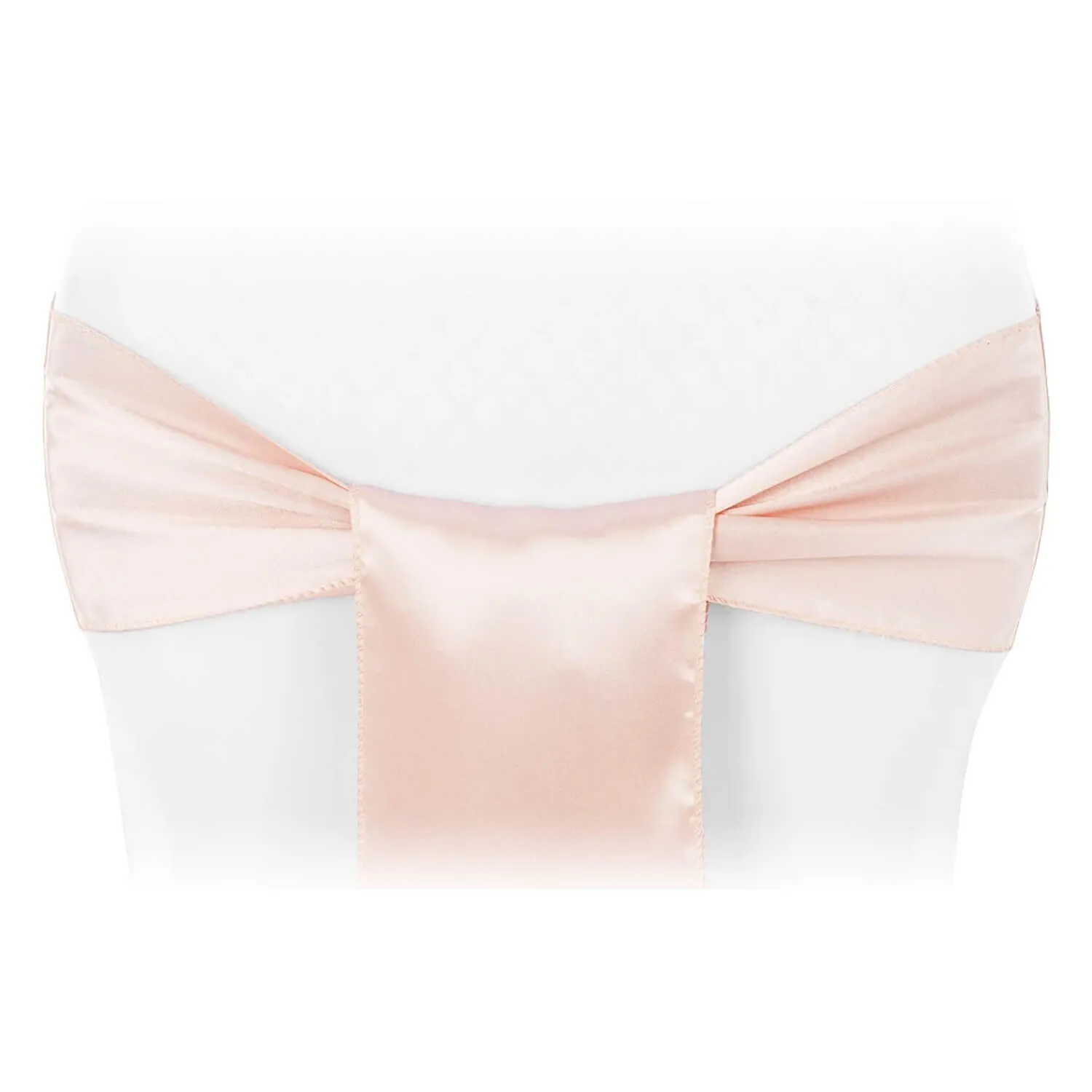 wide satin chair cover pink