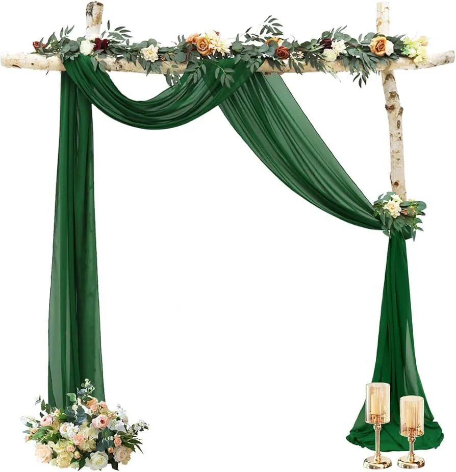 1pc, Deep Green Wedding Arch Hanging Fabric