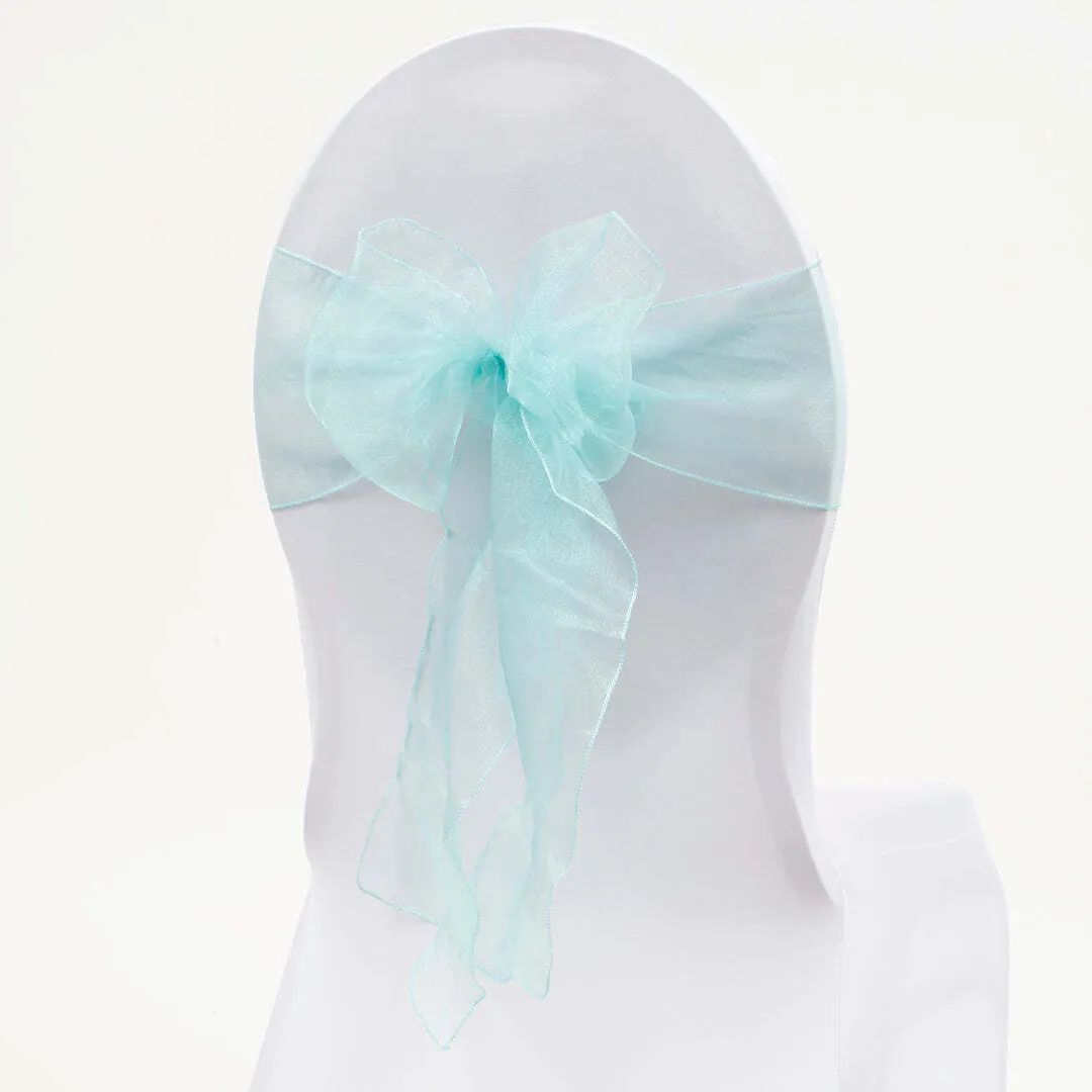 Organza Chair Sash -  turquoise