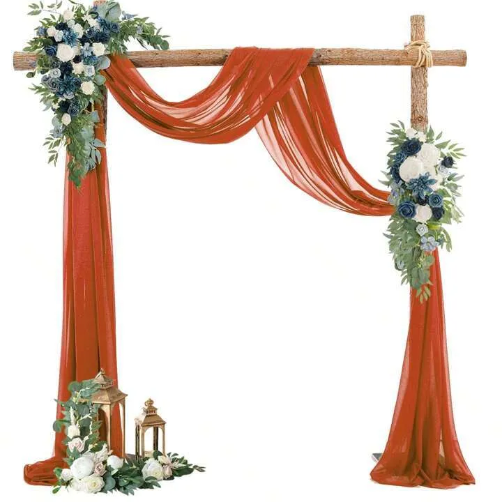 1pc, Burnt Orange Wedding Arch Hanging Fabric