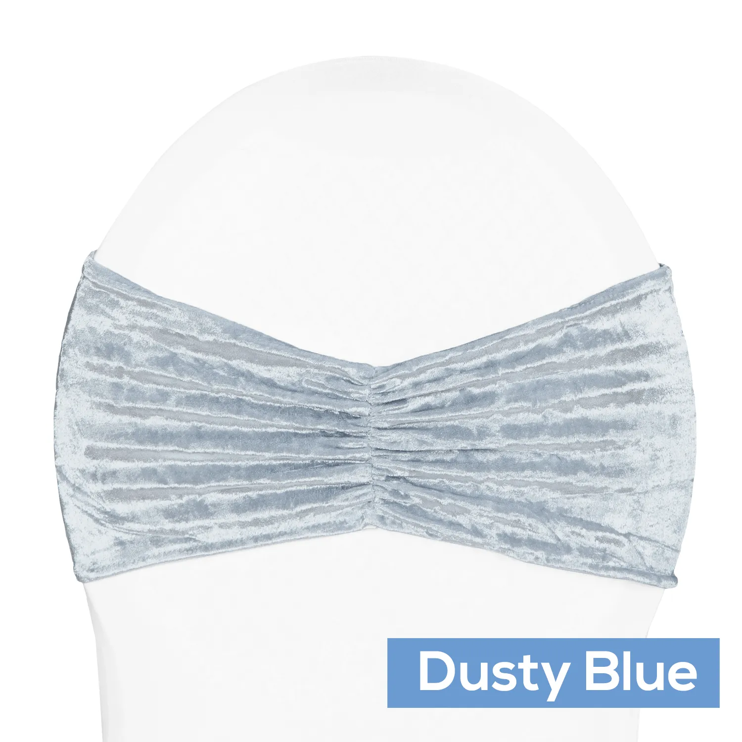 Velvet ruffle stretch chair band Dusty 