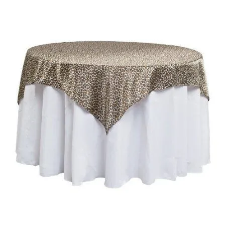 satin overlay leopard