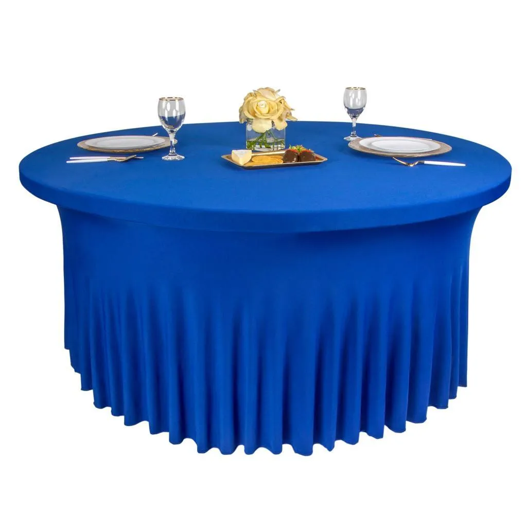  Wavy Spandex Table Cover 5ft  royal blue