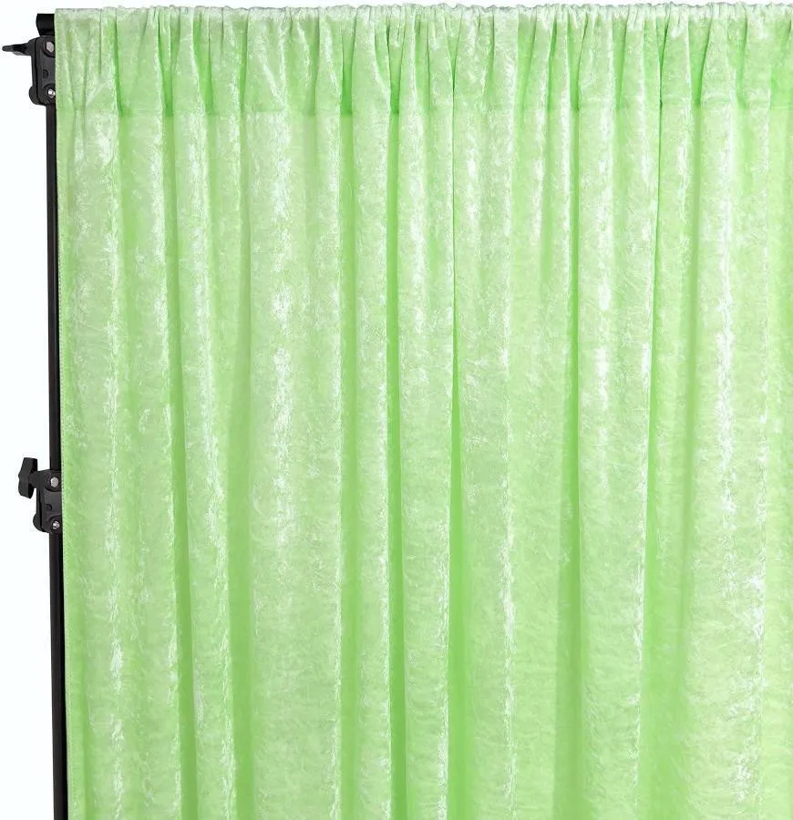 Sheer Voile 8ft H x 118" W Drape/Backdrop Curtain - Mint
