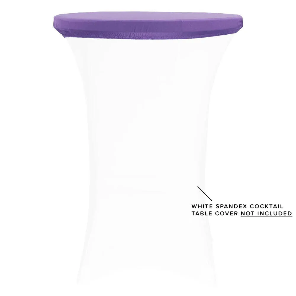 Spandex Table Topper/Cap 30"-36" Round Purple