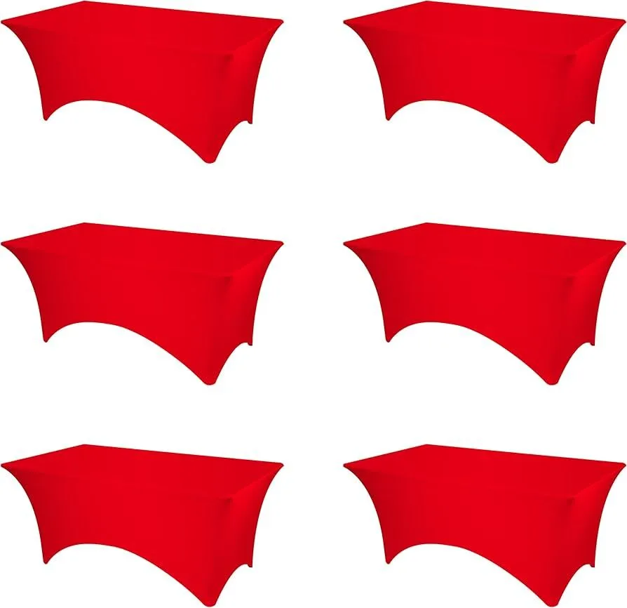 6ft Red Spandex Tablecloths