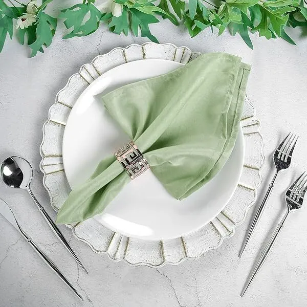 Polyester Napkin 20"x20" - Sage Green