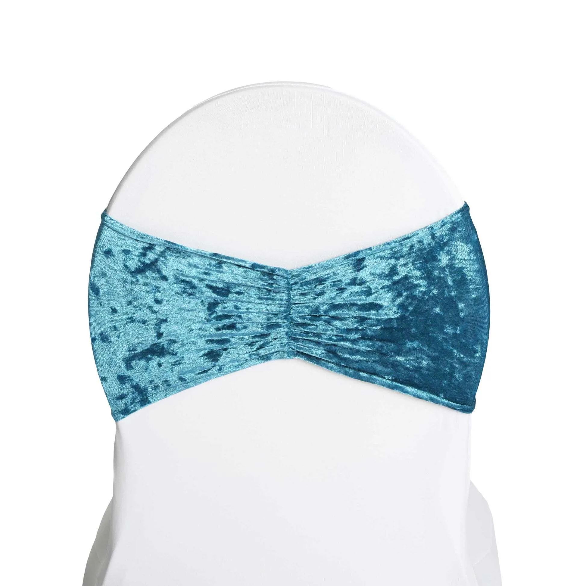 Velvet Ruffle royal blue Stretch Chair Band 