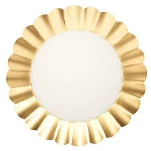 	 Gold Fluted Charger Plates, 13-in.