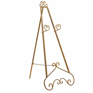  48-Inch Traditional Metal Easel in Gold  Qty: 1