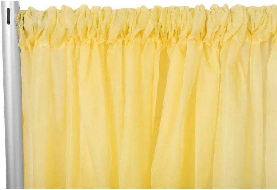 Sheer Voile 8ft H x 118" W drape/backdrop Yellow