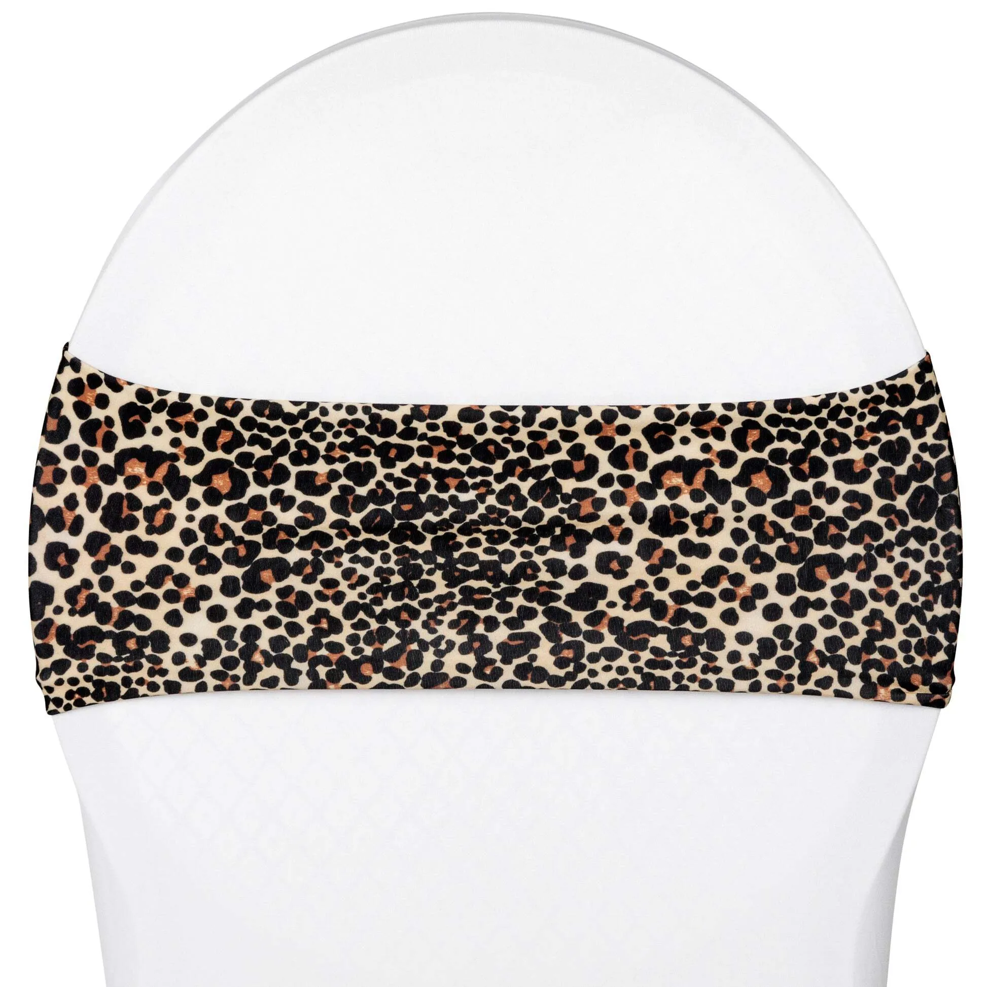 leopard spandex chair band
