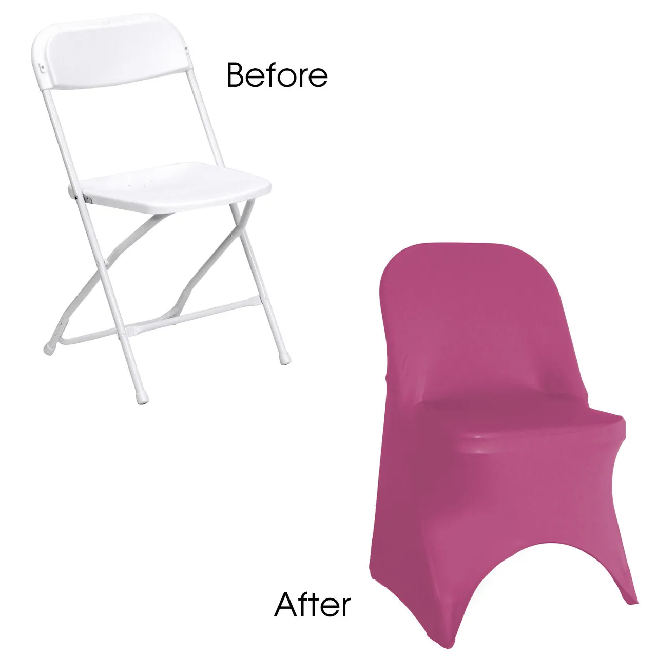  Fuchsia Spandex Stretch Folding Chair Cover