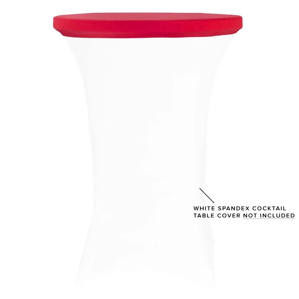 Spandex Table Topper/Cap 30"-36" Round Red