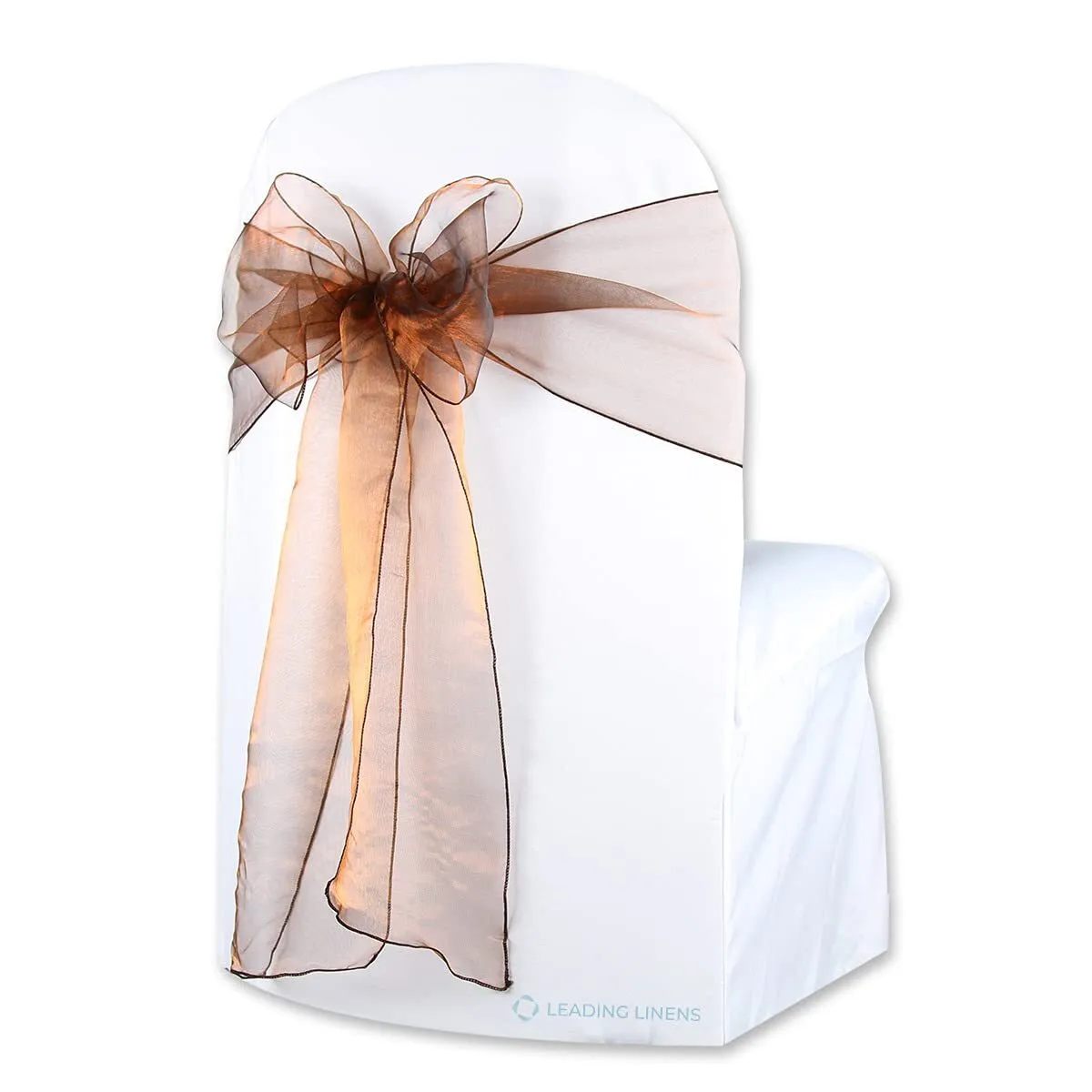Organza Chair Sash - brown
