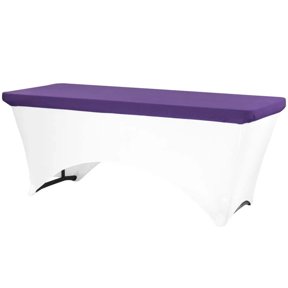 Spandex Table Topper/Cap 6 FT Rectangular - Purple
