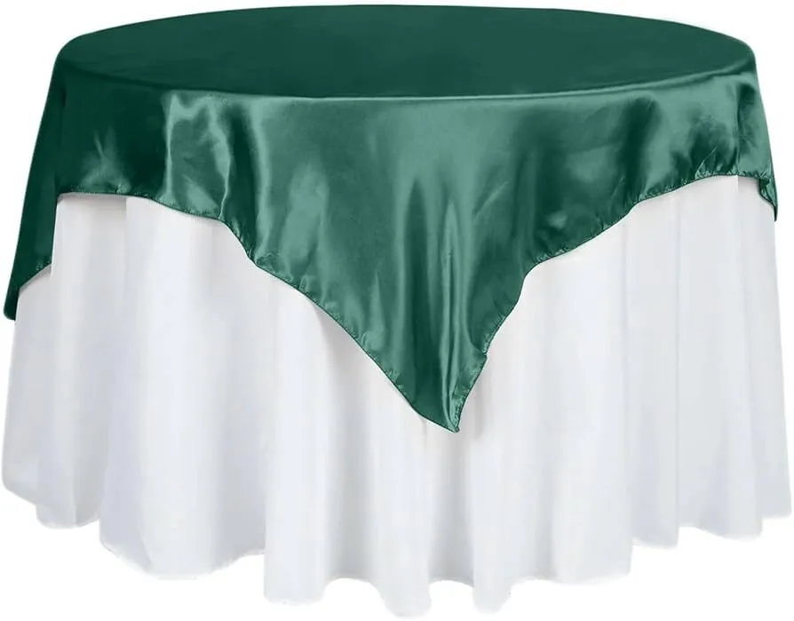 Satin Table Overlay emerald / 60" x 60"