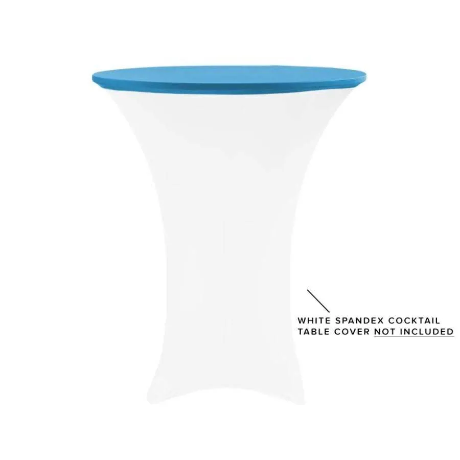 Spandex Table Topper/Cap 30"-36" Round Aqua blue