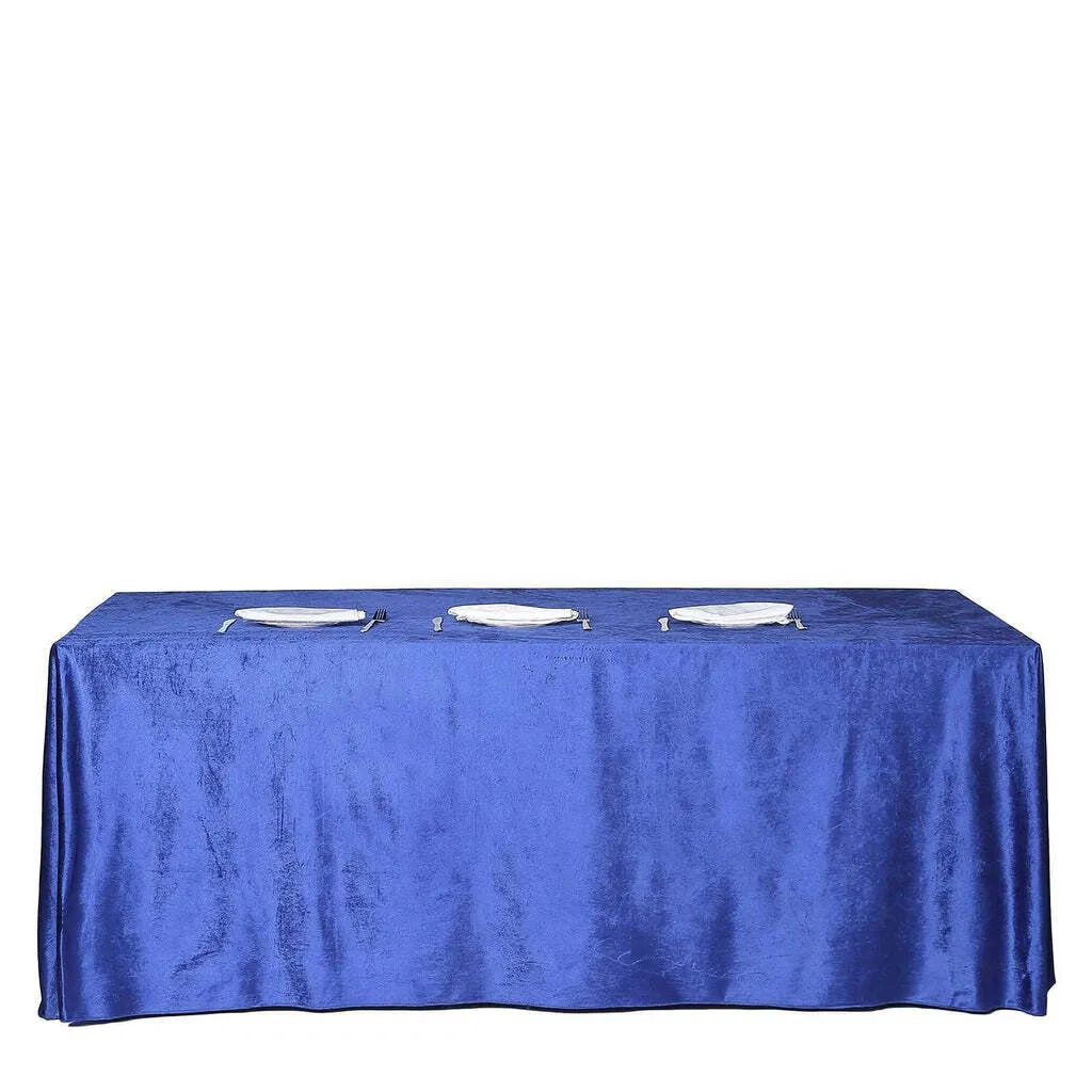 Velvet rectangular tablecloths Royal blue