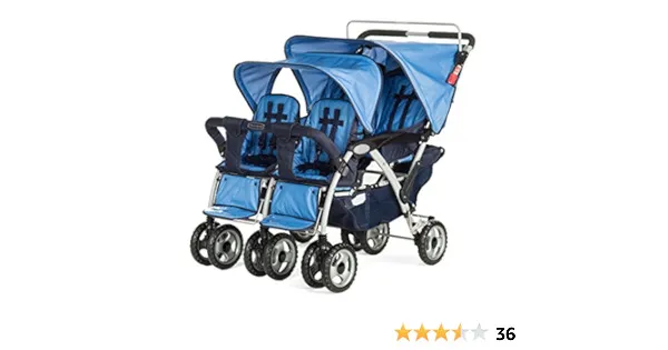  4-Seat Sport Quad Stroller, Blue