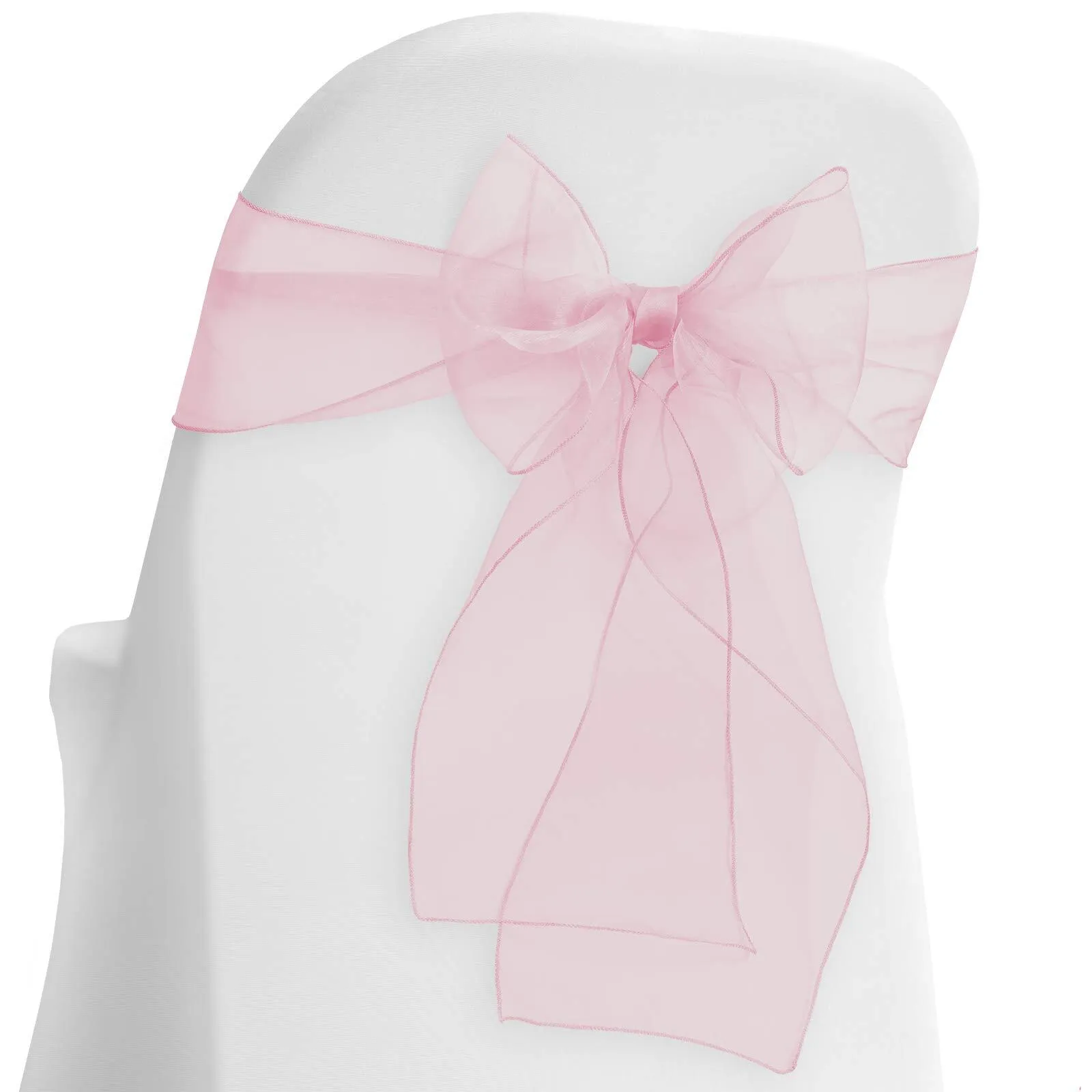 Organza Chair Sash - pink