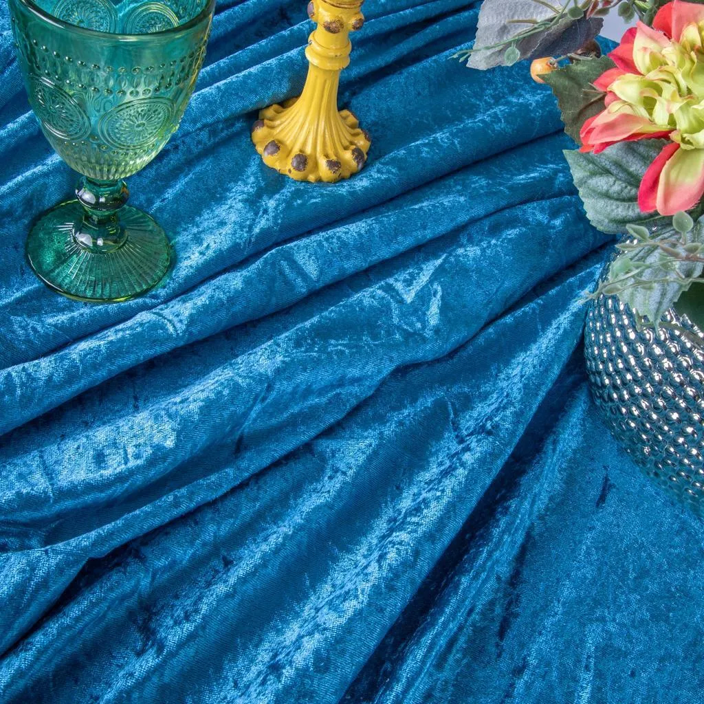  Dark turquoise Velvet Rectangle Tablecloth, 90"x132" for 6 Foot Table