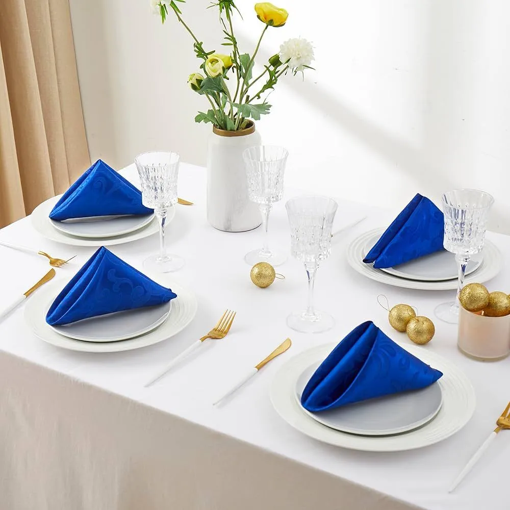 	  17"x17" Royal Blue Polyester napkin