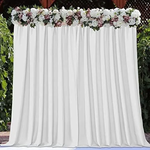 20X10 Ivory Chiffon  Backdrop Drape Curtain (x1)