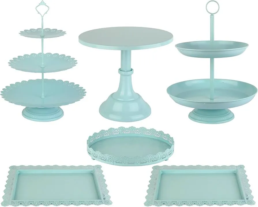 12 PIECE BLUE CAKE AND PASTRY STAND