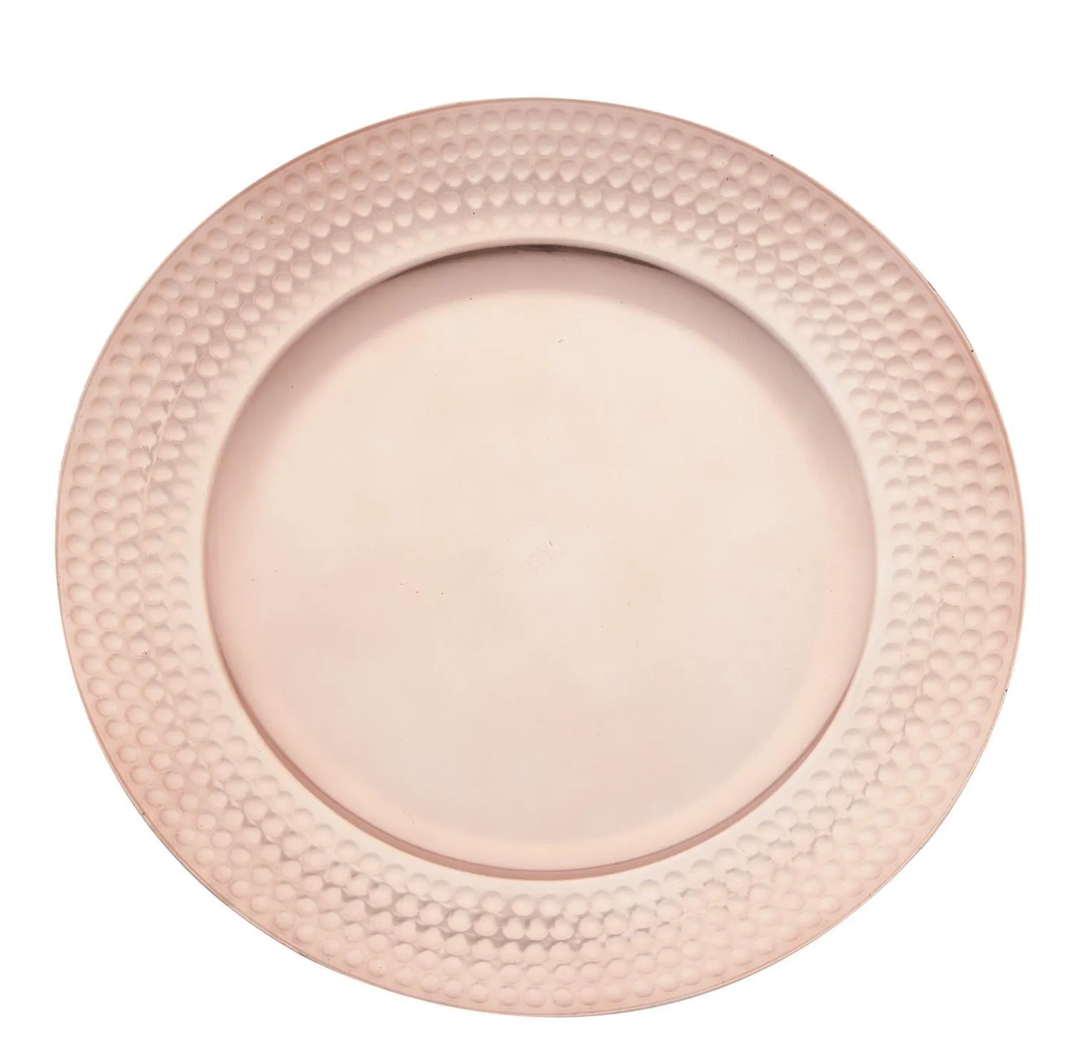 Rose Gold Plastic Charger Plates, 13 in.