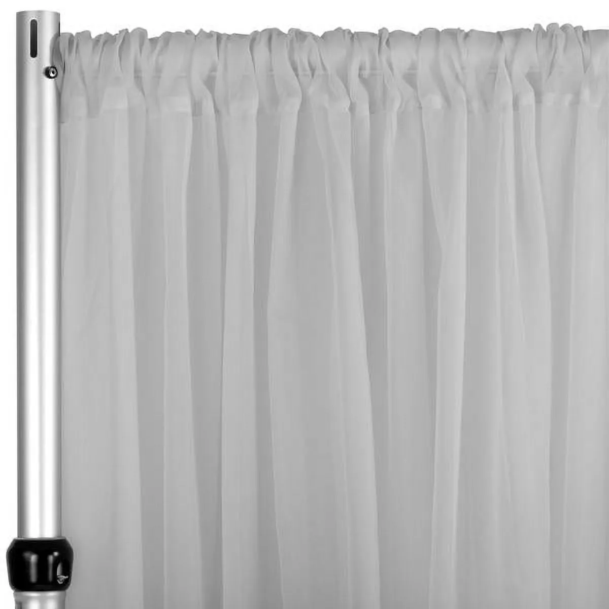 Sheer Voile 8ft H x 118" W Drape/Backdrop Curtain - Mint