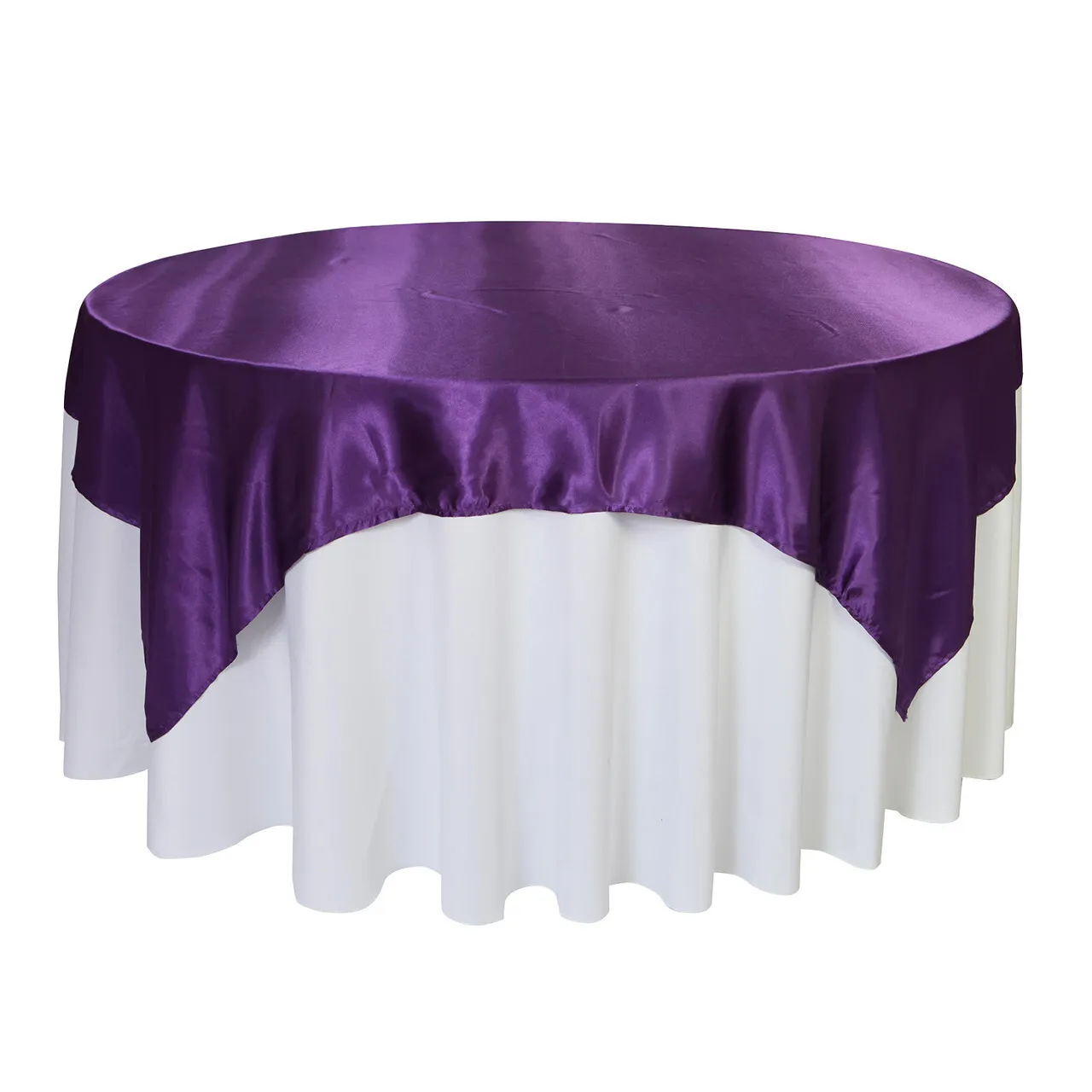 Satin Table Overlay royal purple / 60" x 60"