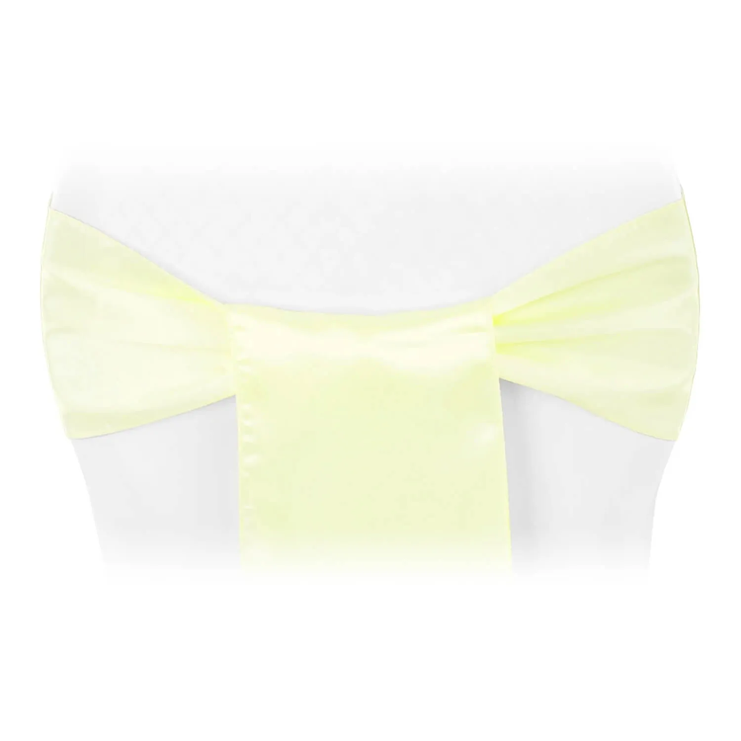 wide satin chair cover yellow