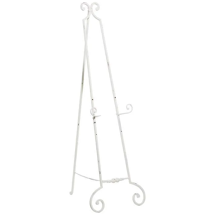  60-Inch Country Cottage Metal Easel in White