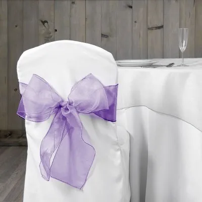 Organza Chair Sash - Lavendar