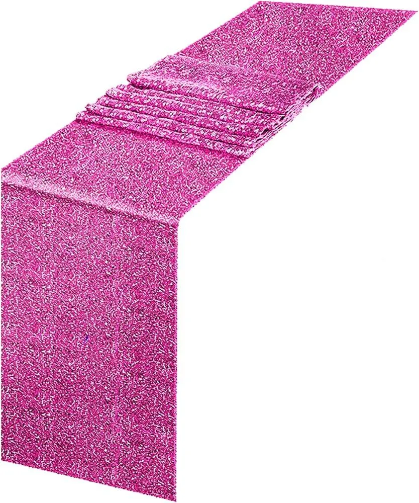 Hot pink sequin table  runner