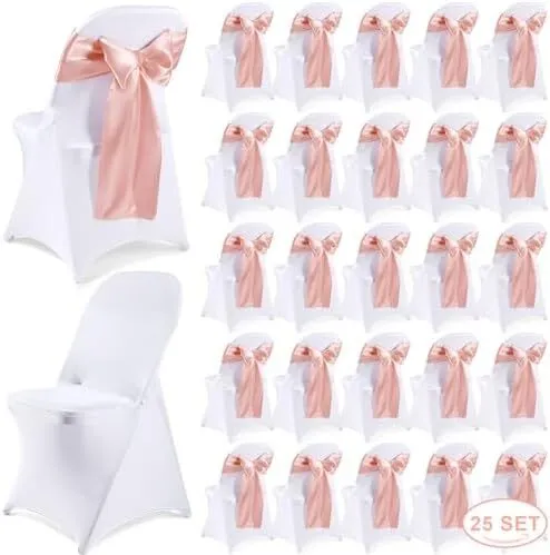 Rose Spandex Stretch Folding Chair Cover