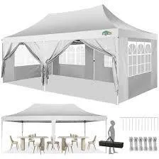 10' x 20' Pop-Up Tent with Sidewalls  customer pickup