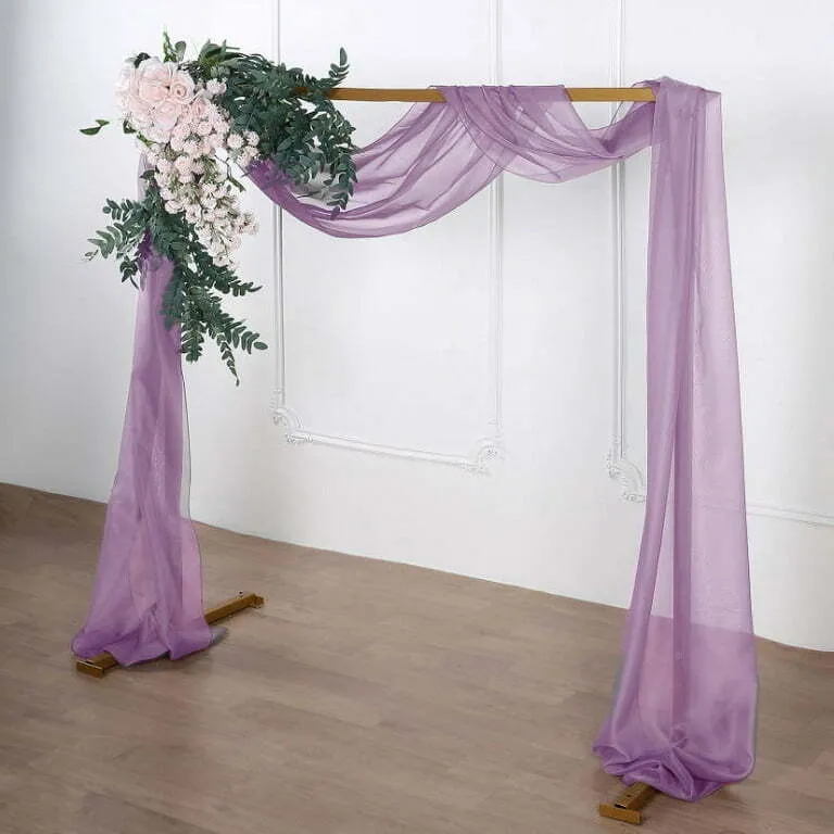  18FT Violet Sheer Organza Arch Drape
