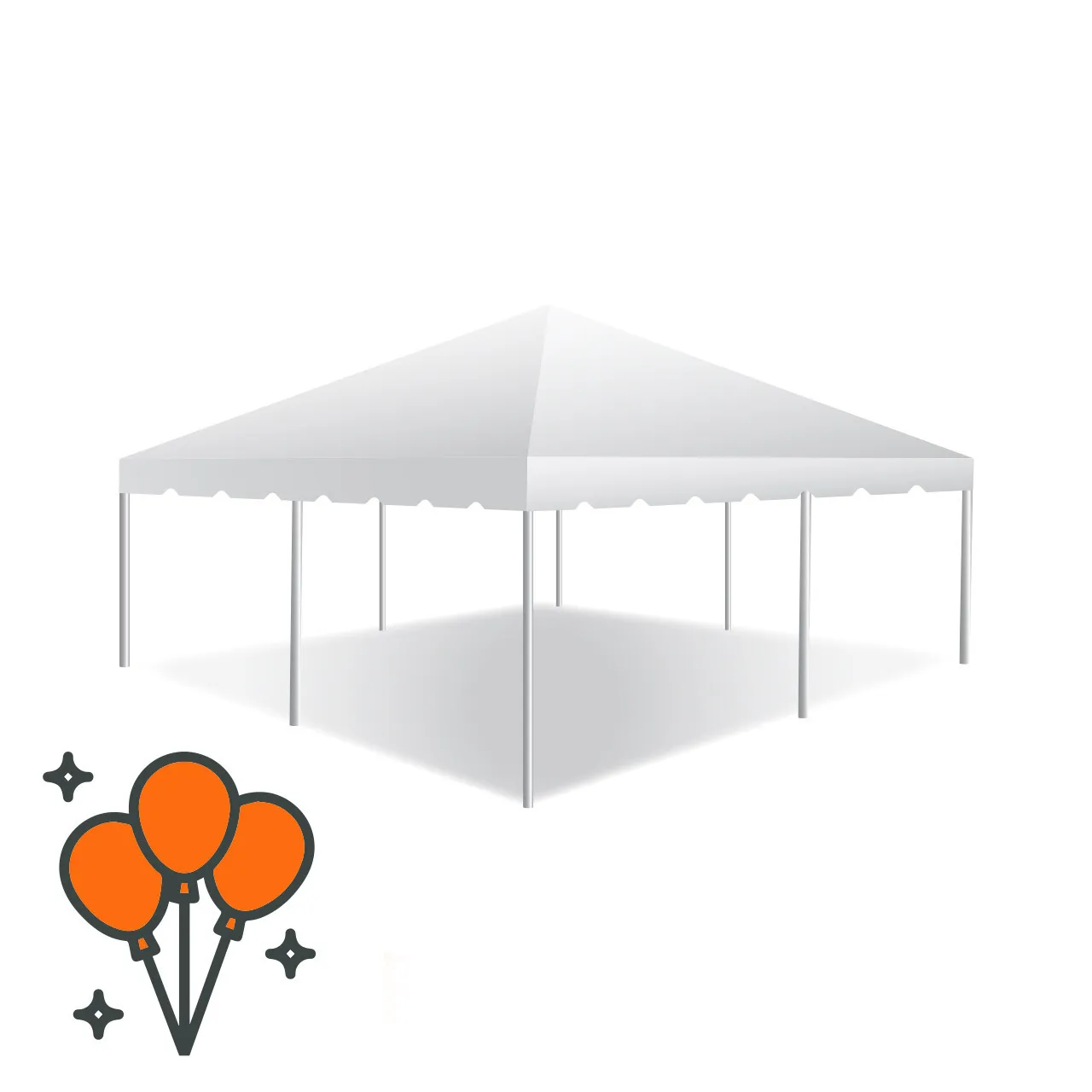 20x20 White Party Tent