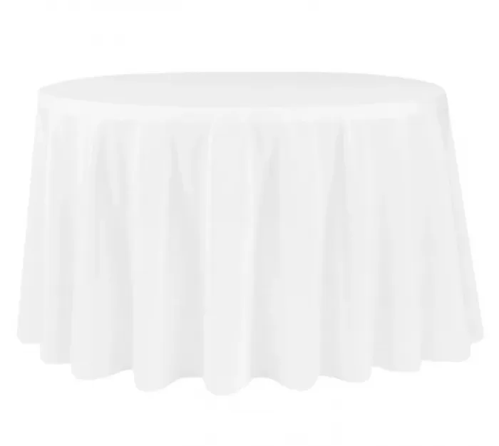 Economy Polyester Tablecloth 108" Round - Gold
