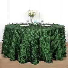 Green Leaf Petal  Tablecloth 108" 