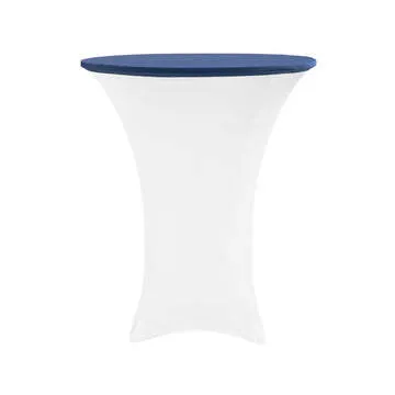 Spandex Table Topper/Cap 30"-36" Round Navy
