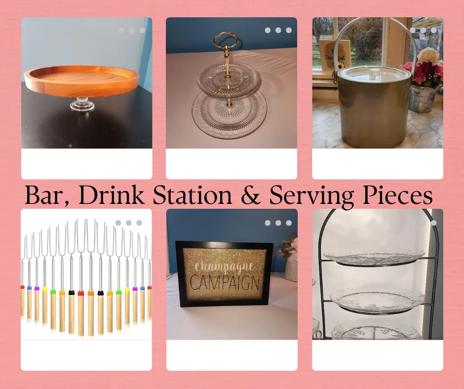 Bar, Drink Station and Serving Pieces