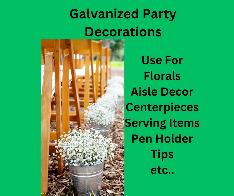 Galvanized Party Decorations