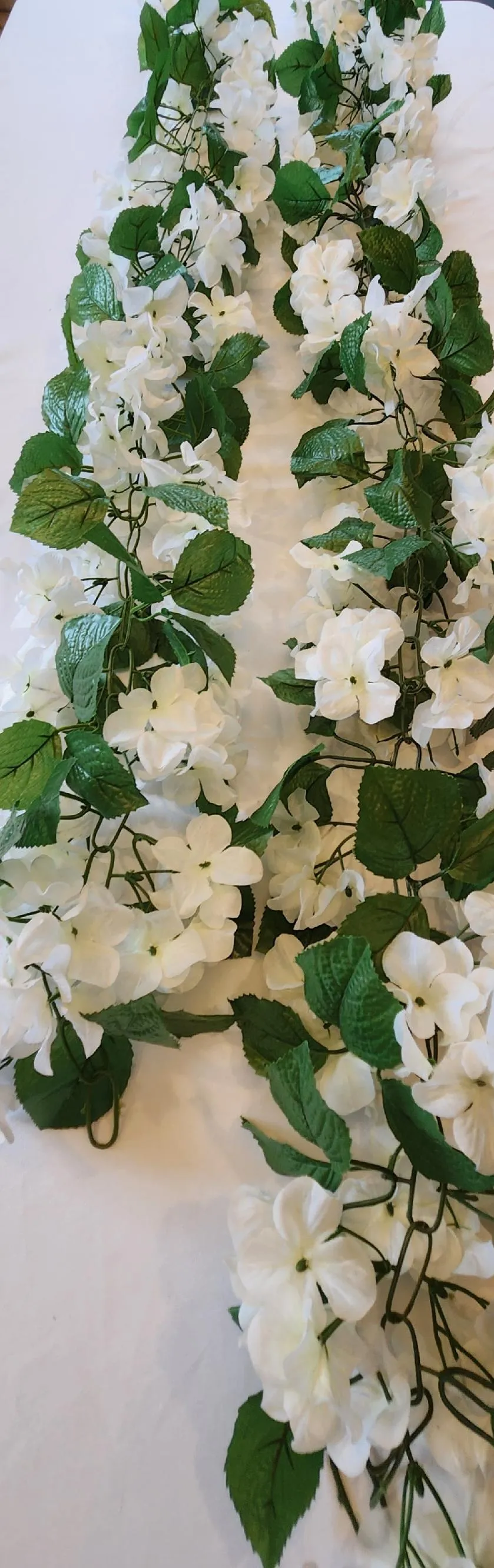White Flowers Floral Garland Arch Decorations Set E  (QTY 2)